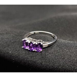 BBJ Amethyst 925 Sterling Silver Ring Size 7.5